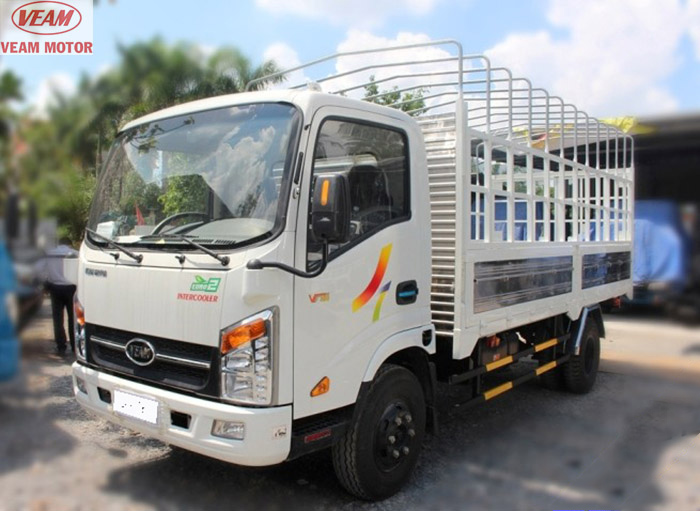 Xe tải 3.5 tấn Veam VT350 thùng mui phủ bạt dài 4m9-ototaisg.com